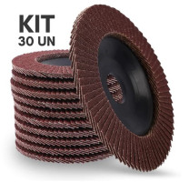 Kit Disco De Lixa Flap Esmerilhadeira Para Madeira E Metal Multiuso