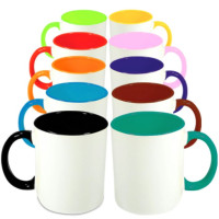 CANECA CERAMICA INTERIOR E AL�A COLORIDOS